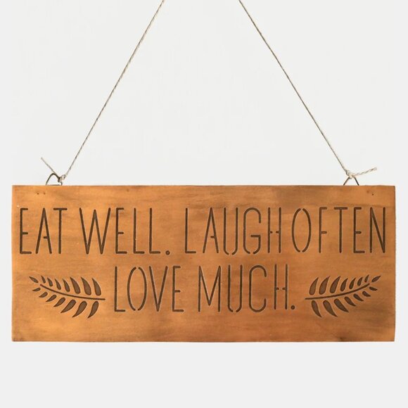 "Eat Well" Tin Sign - Picture 1 of 4